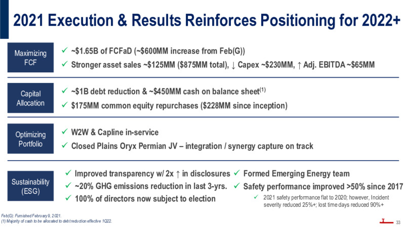 Investor Presentation March 2022 – Plains All American Pipeline, L.P. – slide 32