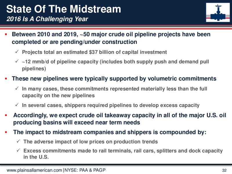May 2016 Investor Day Presentation – Plains All American Pipeline, L.P. – slide 29