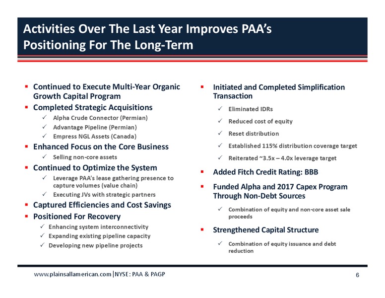 2017 MLPA Investor Conference (Orlando) – Plains All American Pipeline, L.P. – slide 5