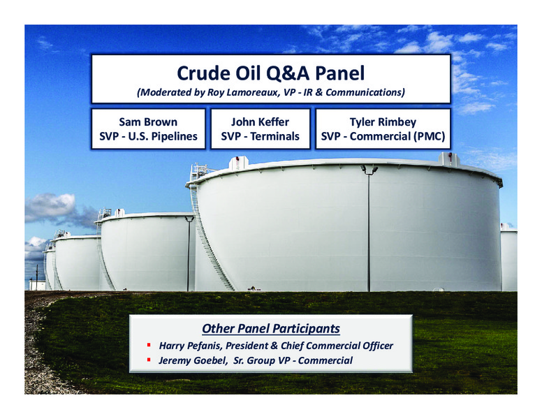 June 2018 Investor Day Presentation – Plains All American Pipeline, L.P. – slide 52