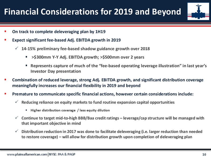 June 2018 BAML Energy Credit Conference – Plains All American Pipeline, L.P. – slide 9