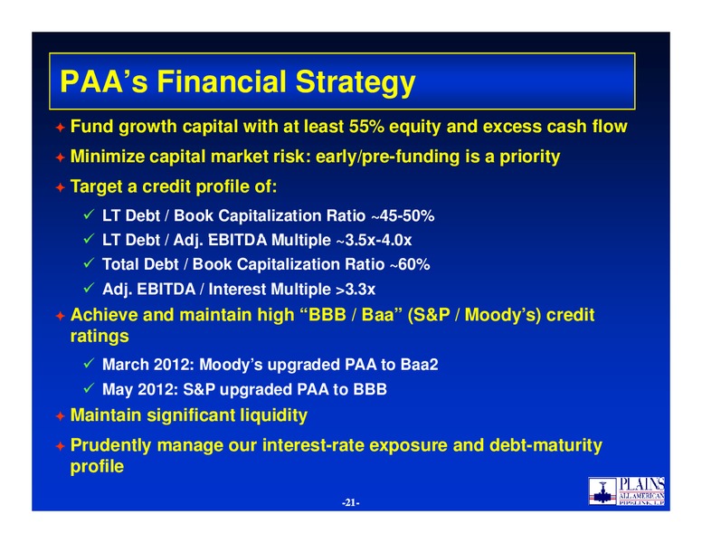 GHS 100 Energy Conference – Plains All American Pipeline, L.P. – slide 20