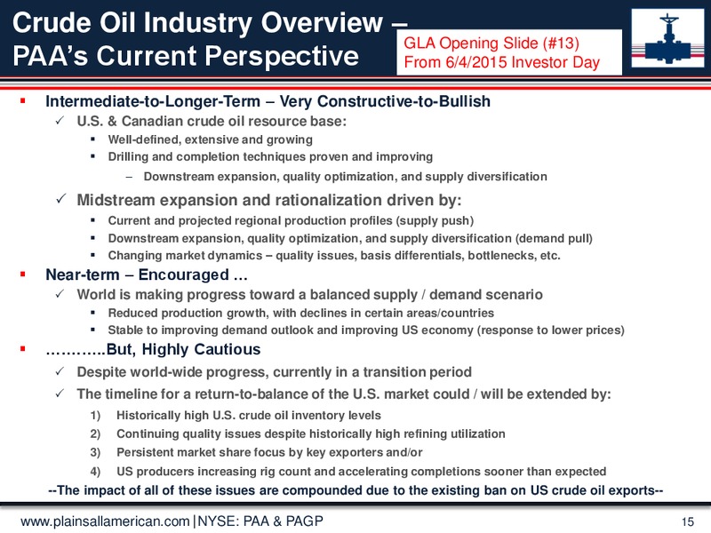 Barclays Capital CEO Energy Power Conference – Plains All American Pipeline, L.P. – slide 14