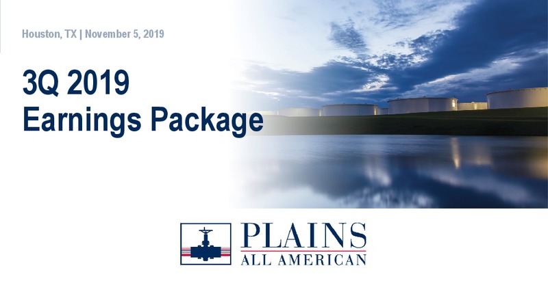 3Q 2019 Earnings Presentation – Plains All American Pipeline, L.P. – slide 1