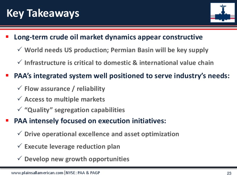 Morgan Stanley Update – Plains All American Pipeline, L.P. – slide 22