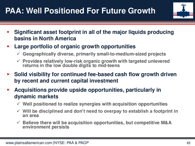 June 2015 Investor Presentation – Plains Gp Holdings Lp – slide 64