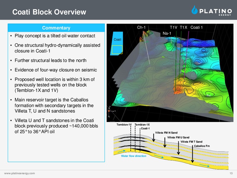 CORPORATE PRESENTATION – Platino Energy Corp. – slide 13