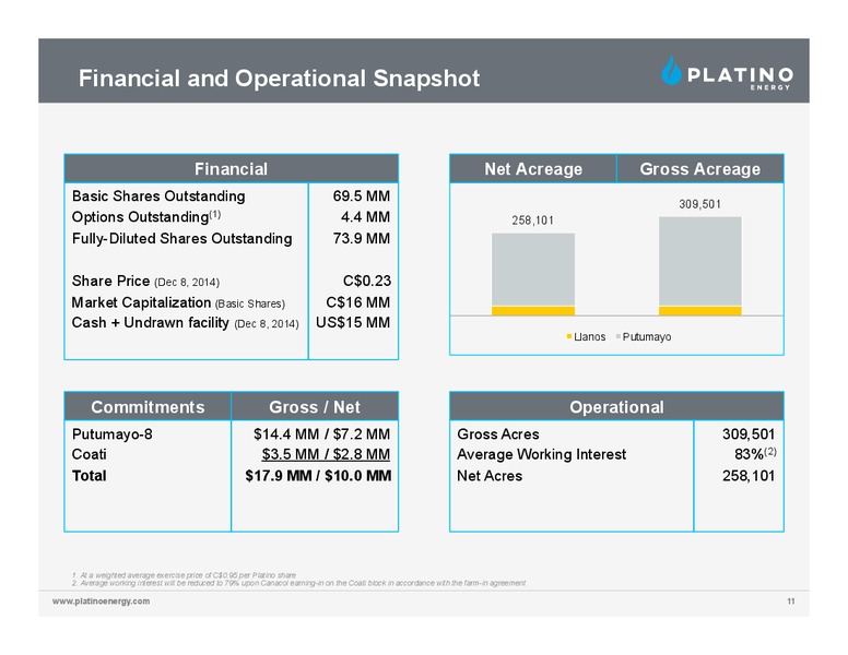 Corporate Presentation – Platino Energy Corp. – slide 10