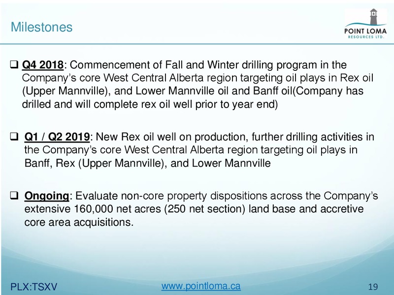 December 2018 Investor Presentation – Point Loma Energy Ltd. – slide 17