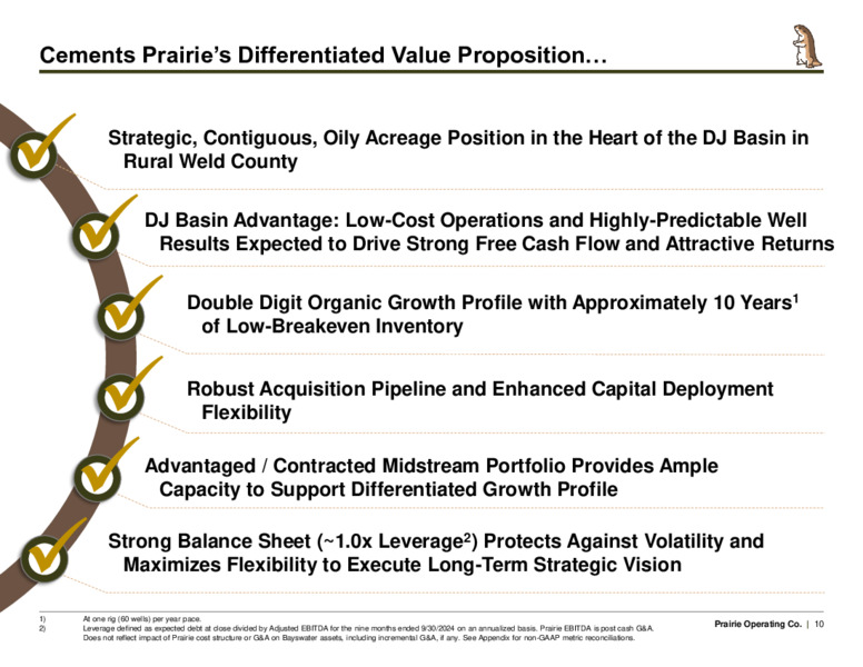 Acquisition of Premier DJ Basin Assets – Prairie Operating Co – slide 10