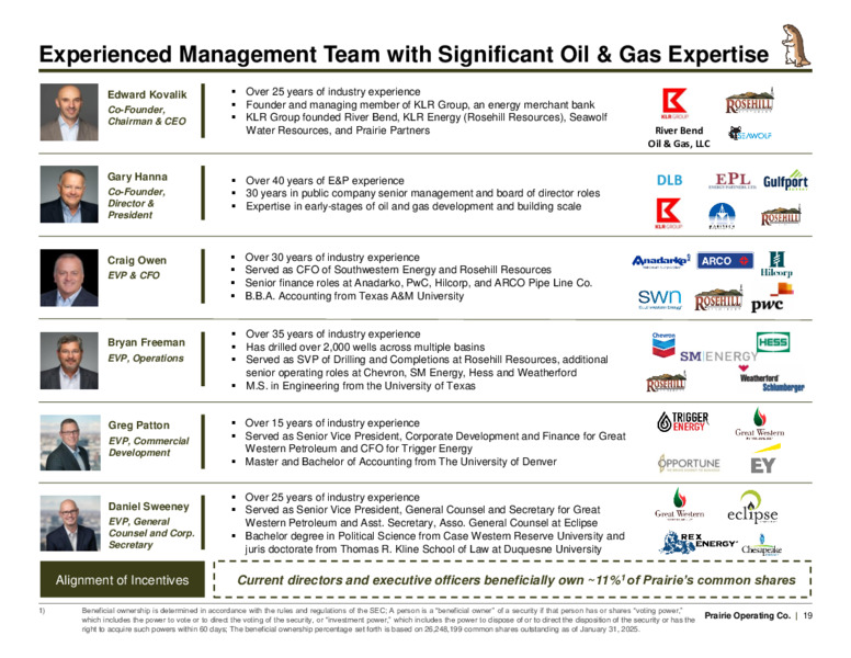 Acquisition of Premier DJ Basin Assets – Prairie Operating Co – slide 19