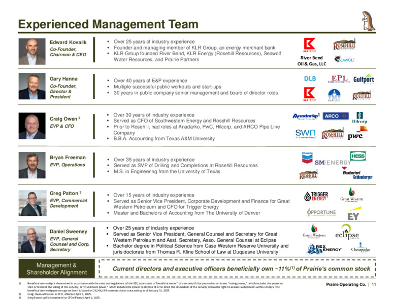 Corporate Presentation – Prairie Operating Co – slide 11