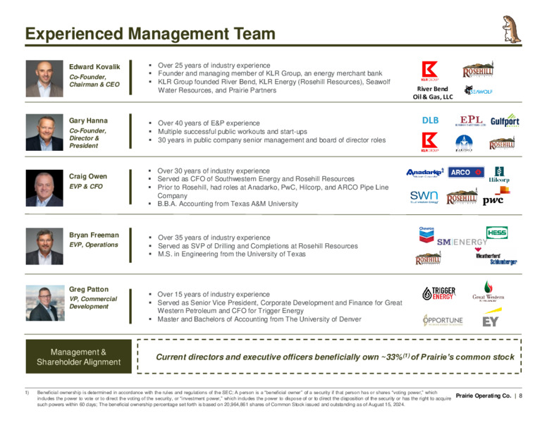 Corporate Presentation – Prairie Operating Co – slide 8