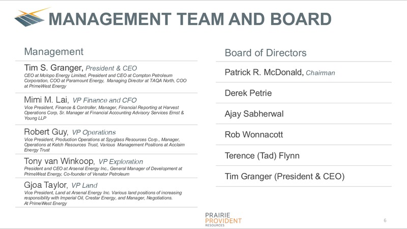January 2018 Corporate Presentation – Prairie Provident Resources Inc. – slide 6