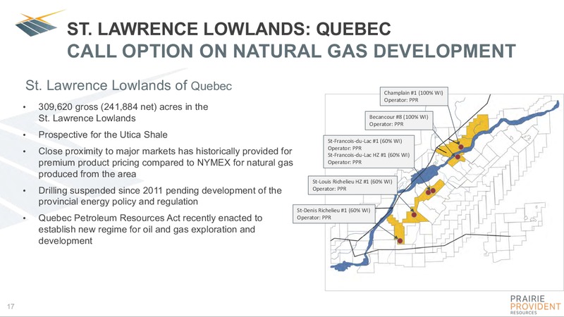 January 2018 Corporate Presentation – Prairie Provident Resources Inc. – slide 17