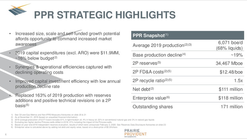 February 2020 Corporate Presentation – Prairie Provident Resources Inc. – slide 4