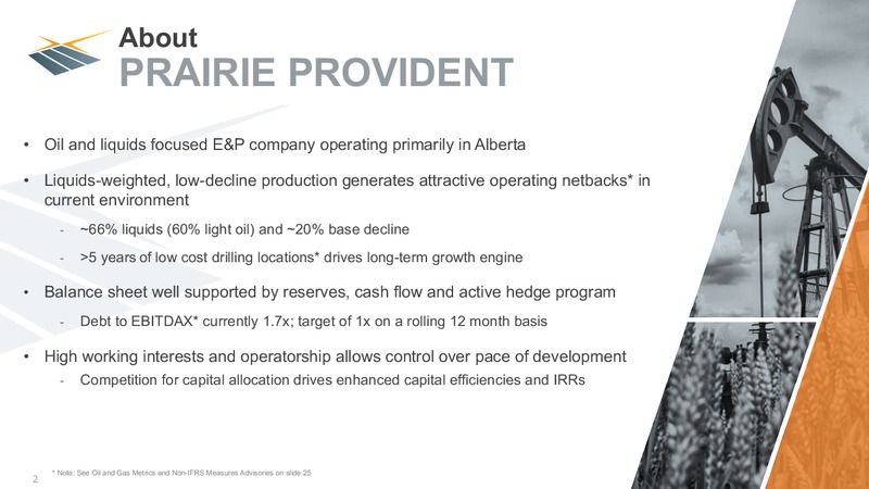 November 2017 Corporate Presentation – Prairie Provident Resources Inc. – slide 2