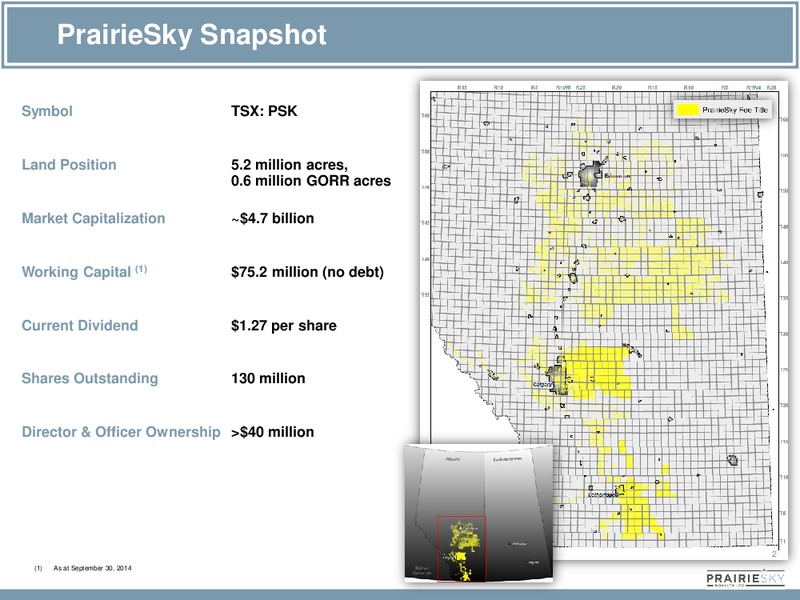 Corporate Presentation – Prairiesky Royalty Ltd. – slide 2