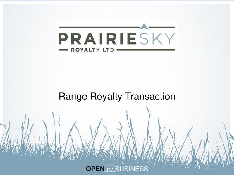 Corporate Presentation – Prairiesky Royalty Ltd. – slide 9