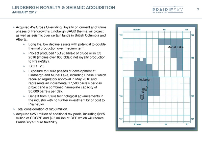 January 2017 Corporate Presentation – Prairiesky Royalty Ltd. – slide 3