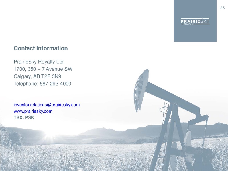 January 2017 Corporate Presentation – Prairiesky Royalty Ltd. – slide 24