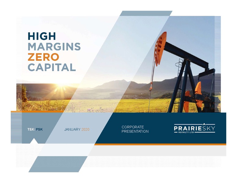 January 2020 Investor Presentation – Prairiesky Royalty Ltd. – slide 1