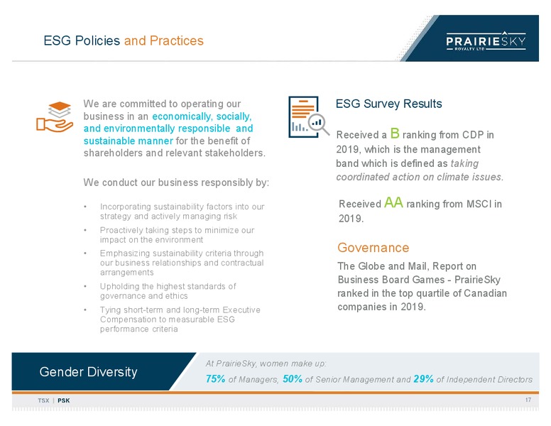 March 2020 Investor Presentation – Prairiesky Royalty Ltd. – slide 18