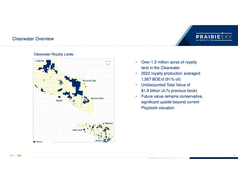 May 2023 Investor Presentation – Prairiesky Royalty Ltd. – slide 19