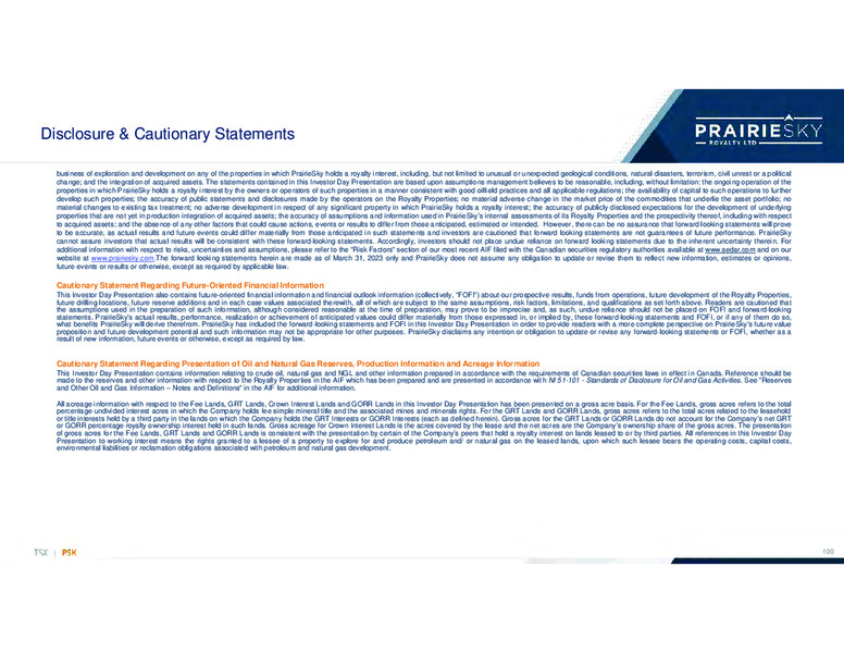 May 2023 Investor Presentation – Prairiesky Royalty Ltd. – slide 96