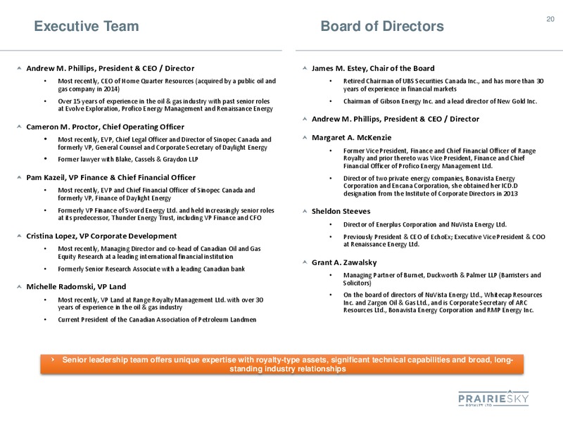 Q2 2015 Earnings Call – Prairiesky Royalty Ltd. – slide 20