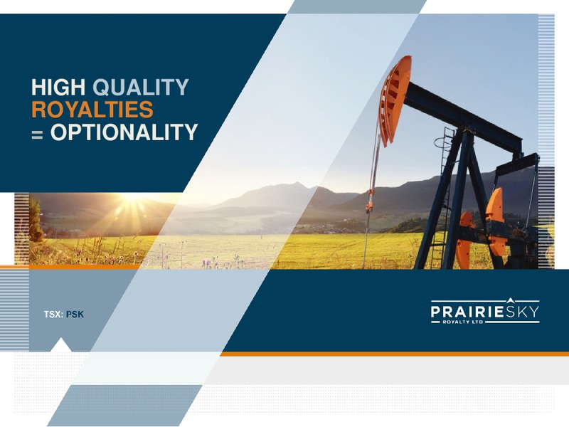 September 2019 Corporate Presentation – Prairiesky Royalty Ltd. – slide 14