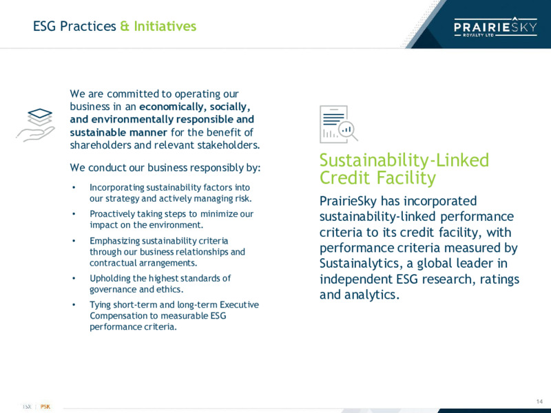 October 2023 Investor Presentation – Prairiesky Royalty Ltd. – slide 14