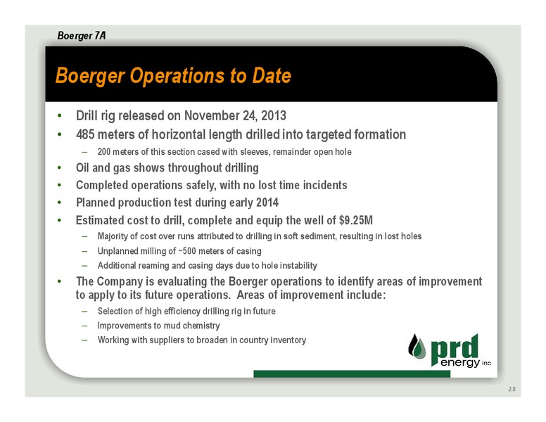 WINTER 2014 COMPANY OVERVIEW – Prd Energy Inc. – slide 26