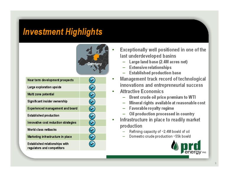 SPRING 2014 COMPANY OVERVIEW – Prd Energy Inc. – slide 3