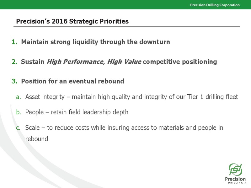 February 2016 Investor Presentation – Precision Drilling Corporation – slide 3
