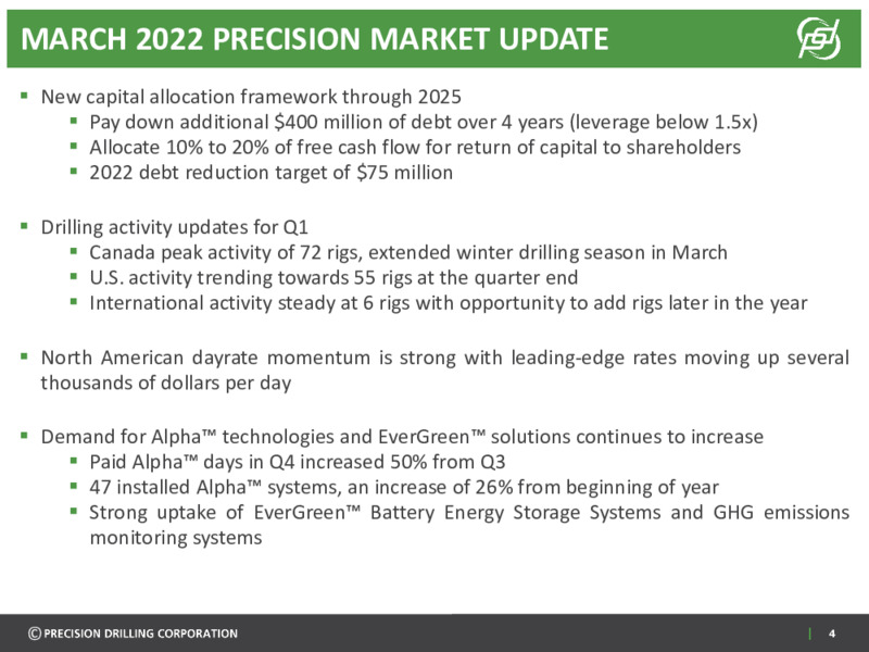 March 2022 Investor Presentation – Precision Drilling Corporation – slide 3