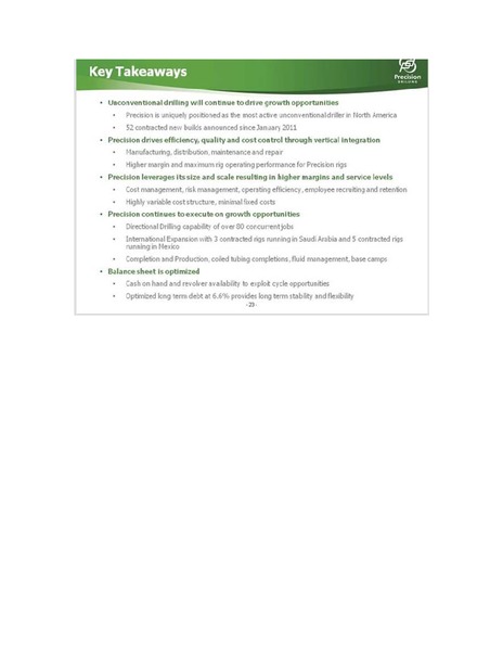 ENERCOMS THE OIL GAS CONFERENCE 2012 – Precision Drilling Corporation – slide 22