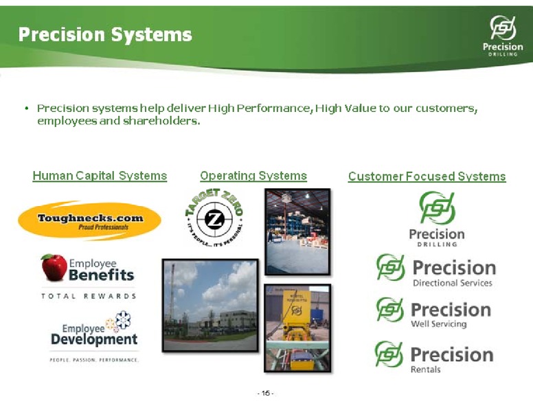 CREDIT SUISSE GLOBAL CREDIT PRODUCTS CONFERENCE – Precision Drilling Corporation – slide 15