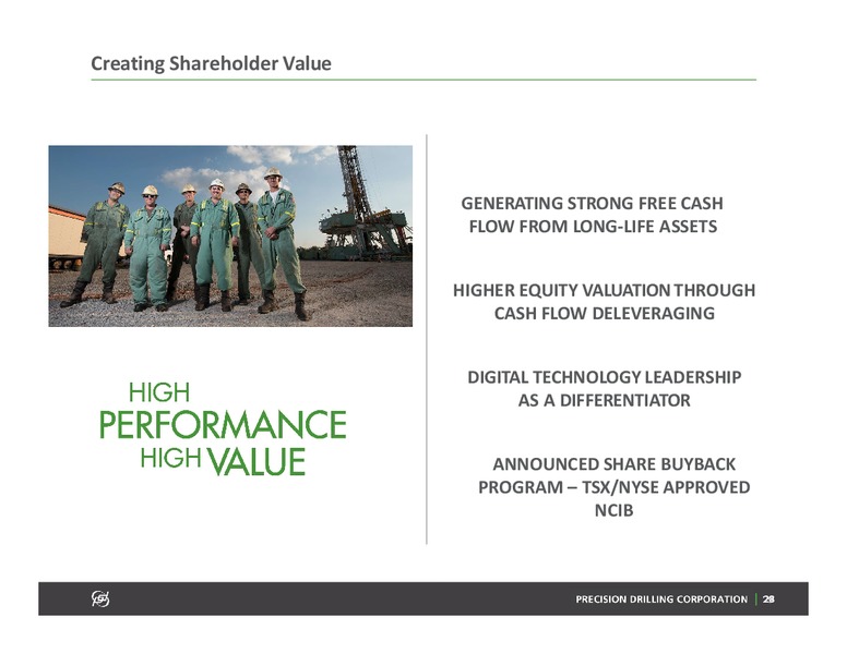 November 2019 Investor Presentation – Precision Drilling Corporation – slide 28