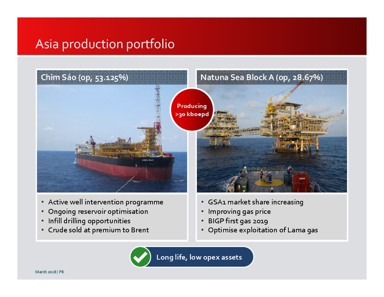 March 2018 Investor Presentation – Premier Oil – slide 8