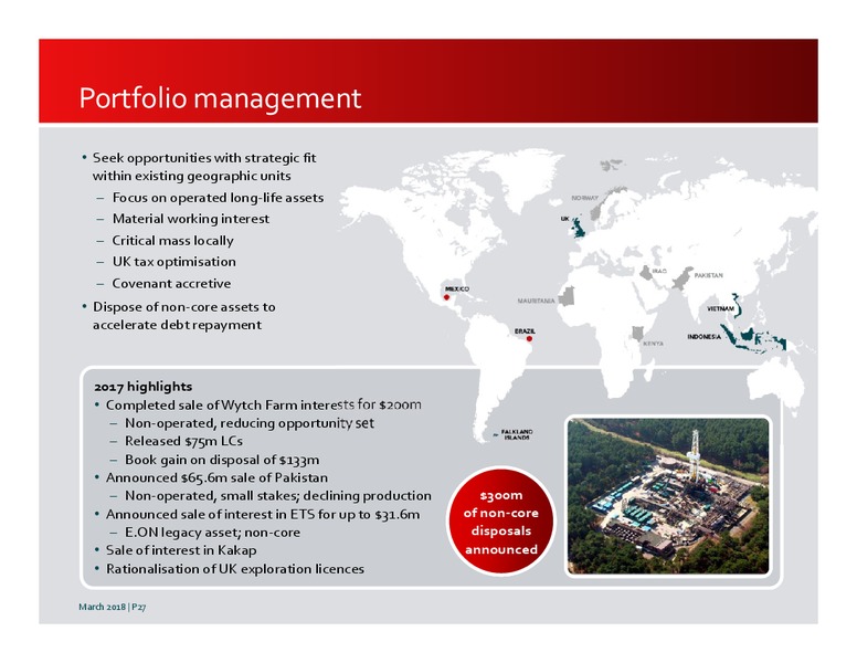 March 2018 Investor Presentation – Premier Oil – slide 27