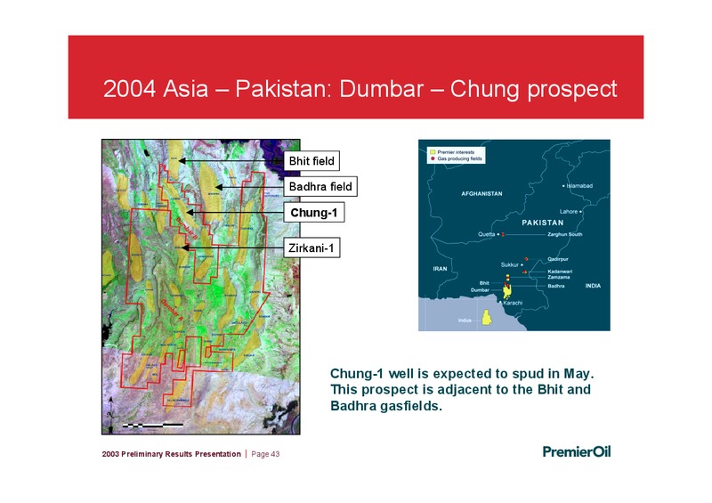 2003 PRELIMINARY RESULTS – Premier Oil – slide 43