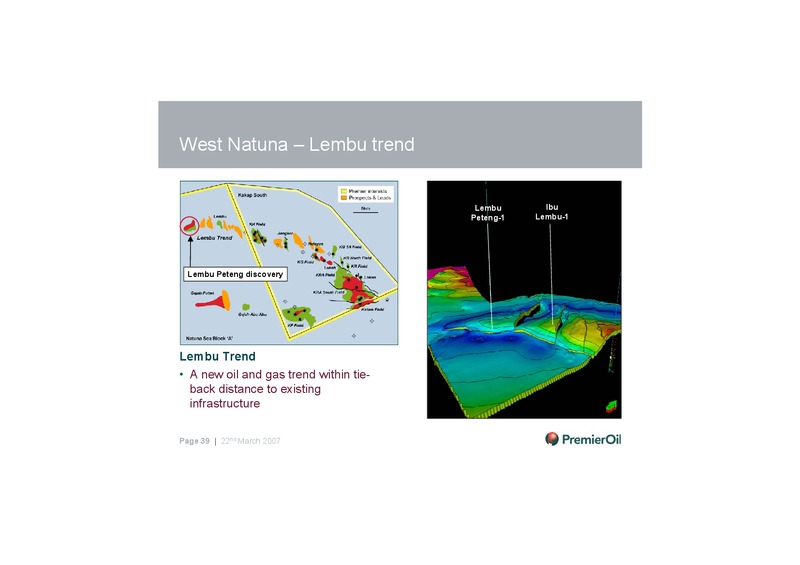 2006 PRELIMINARY RESULTS – Premier Oil – slide 39