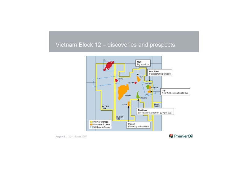 2006 PRELIMINARY RESULTS – Premier Oil – slide 44