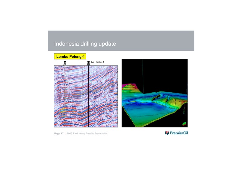 2005 PRELIMINARY RESULTS – Premier Oil – slide 17