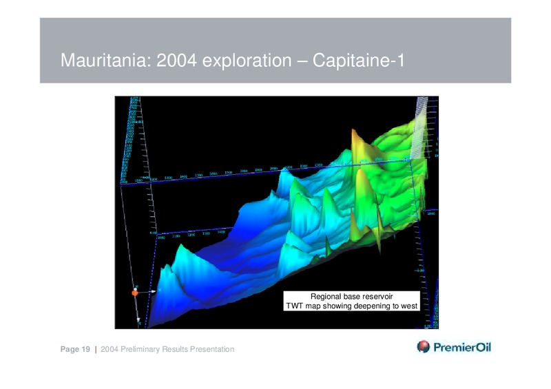 MARCH 2005 PRELIMINARY RESULTS – Premier Oil – slide 19
