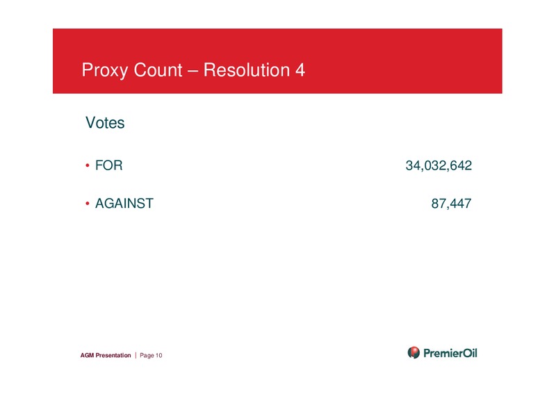 MAY 2004 INVESTOR PRESENTATION – Premier Oil – slide 10