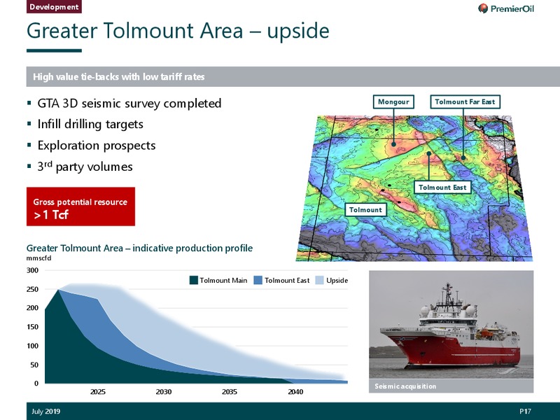 July 2019 Investor Presentation – Premier Oil – slide 18
