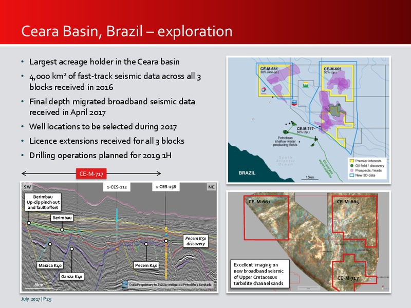 July 2017 Investor Presentation – Premier Oil – slide 25
