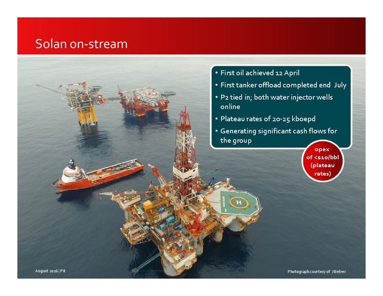 H2 2016 Results – Premier Oil – slide 8